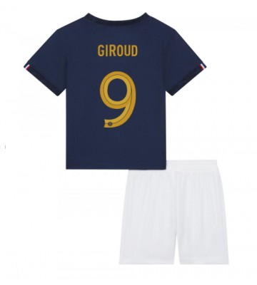 Francja Olivier Giroud #9 Koszulka Podstawowych Dziecięca MŚ 2022 Krótki Rękaw (+ Krótkie spodenki)